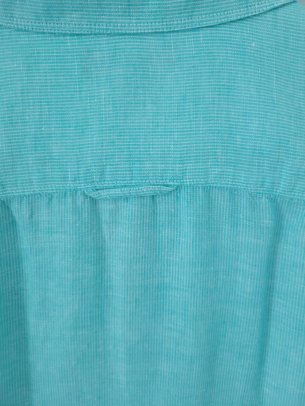 BANANA REPUBLIC Womens Mint Linen-Cotton Soft Wash Shirt | Size Medium - Picture 7 of 9